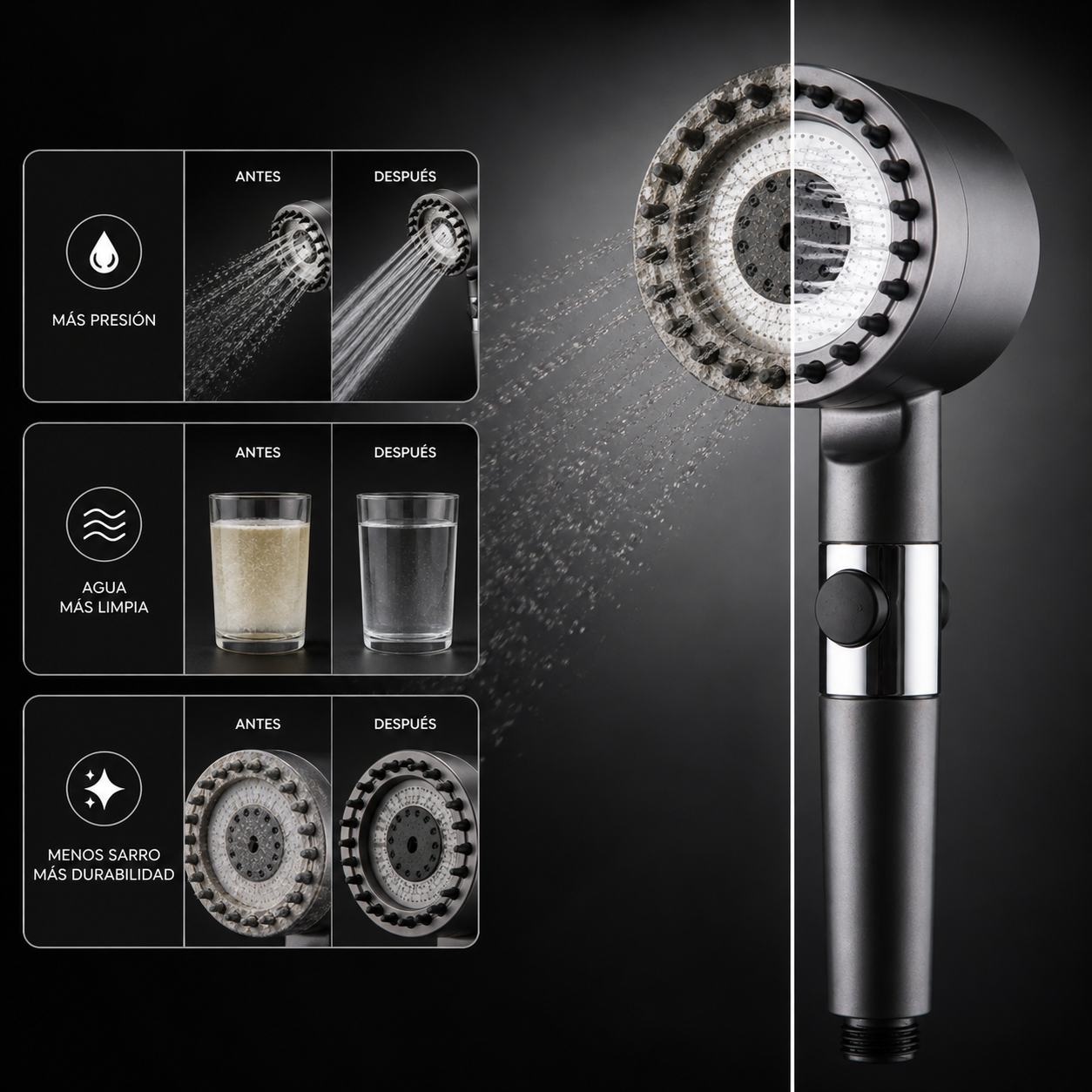 Regadera Anti-Sarro Premium